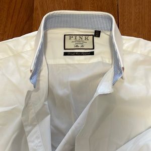 Thomas Pink Dress Shirt 15.5 Slim Fit